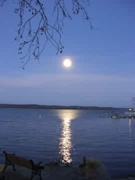 Moonrise on Lake Buchanan at Cottonwood Cove